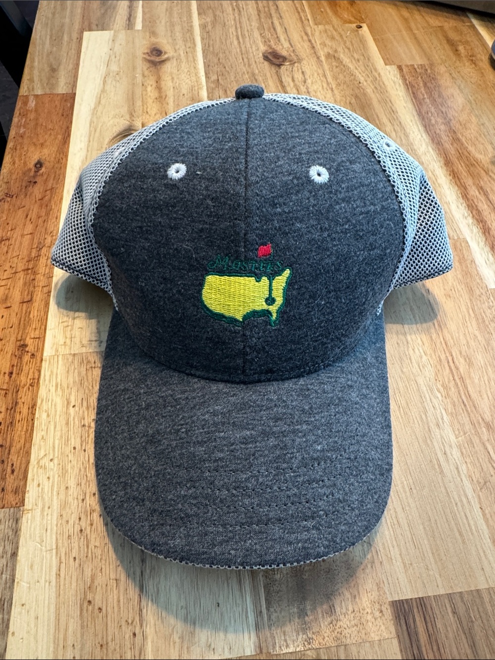 Masters Kids Gray Trucker Hat with Yellow & Red Embroidery